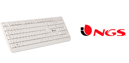 TECLADO NGS USB SPIKE BLANCO