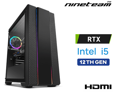 ORDENADOR NINETEAM ¡5 GEN 12 CON NVIDIA RTX 3050 6GB I5/8GB/ SSD 500GB/WINDOWS 11 HOME LEGAL